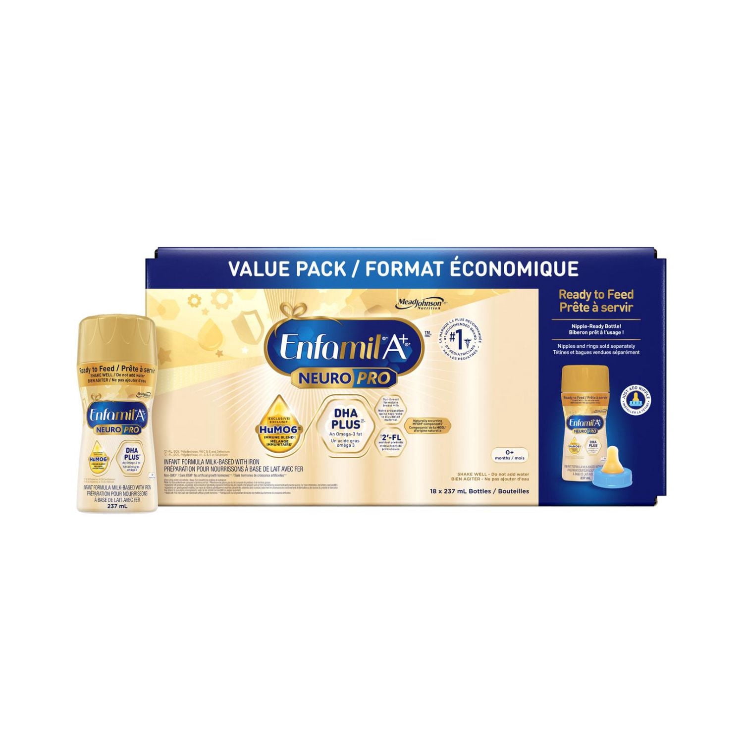 Enfamil A+ NeuroPro™, Baby Formula, Infant Formula, 0-12 months, 18x237ml Ready to Feed Bottles