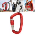 thumbnail image 3 of jinwen Climbing Carabiners CE Certificated 25KN (5620 lbs) High Strength Carabiner Clips Rock/Ice Climbing Rappelling Rescuing Swing Red, 3 of 9