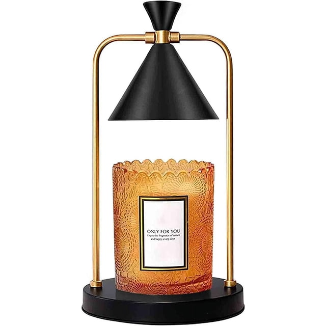 Candle Warmer Lamp with Timer, Dimmable Candle Lamp Warmer Electric Candle Warmer Compatible with Small and Large Scented Candles, Candle Melter for Bedroom Home Decor Gifts for Mom (Black)