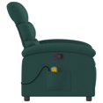 thumbnail image 3 of vidaXL Massage Recliner Chair Dark Green Fabric, 3 of 5