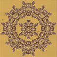 thumbnail image 1 of Ahgly Company Tapis d'Intérieur Lavables en Machine, Carrés Transitionnels, Marron Sienne, 8' Carré, 1 of 7