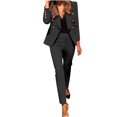 thumbnail image 1 of Women‘s 2 Piece Office Work Suit Set Two Button Professional Blazer and Pants, 1 of 5