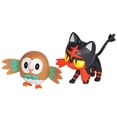 thumbnail image 2 of Ensemble de figurines de combat Pokémon de 5 cm (2 po) – Rowlet vs Litten, 2 of 2