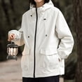 thumbnail image 4 of Yuyuzo Vestes Zippées pour Femmes Grande Taille Randonnée Voyage Coupe-Vent Veste Manches Longues Manteaux, 4 of 5