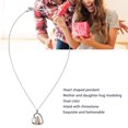 thumbnail image 3 of Heart Shaped Pendant Necklace, Metal Fashionable Polished Shiny Rhinestone Necklace Exquisite  for Party, 3 of 7