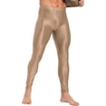 thumbnail image 2 of Kvysinly Men's Compression Long Pants Gym Workout Tights Trousers Seamless Quick Dry Base Layer Leggings Coffee M, 2 of 6