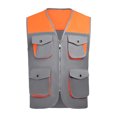 thumbnail image 1 of Mineart Safety Vest for Men Reflective Hi Vis Zip Up Work Waistcoat Multi Pocket for Outdoor Working, 1 of 4