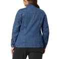 thumbnail image 3 of Agnes Orinda Women's Plus Size Jean Jacket Stitching Button Washed Denim Outerwear Coat L Denim Blue, 3 of 8