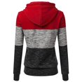 thumbnail image 1 of Hoodies for Women Solid Color Hooded Sweatshirt Solid Zip-Up Jacket Long Sleeve Tops Plus Size Winter Warm Fleece Hoodies Jackets Coat Sweater w/ Pockets Red S, 1 of 4