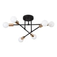 thumbnail image 2 of Ceiling Semi Flush Mount Ceiling Light 6-Light Pendant Lighting Ceiling Light Black Gold 1, 2 of 8