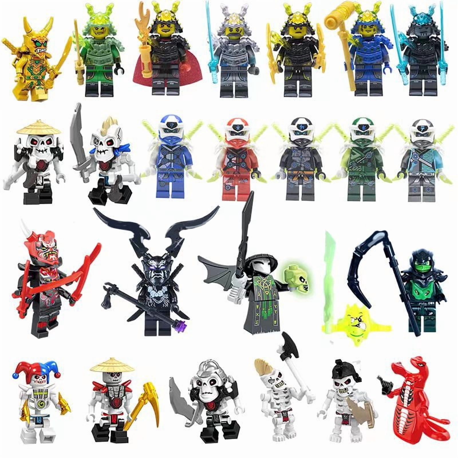 24PCS Golden Ninja Inspired Minifigures – Phantom Ninja & Villains MOC Building Block Toy for Boys & Girls