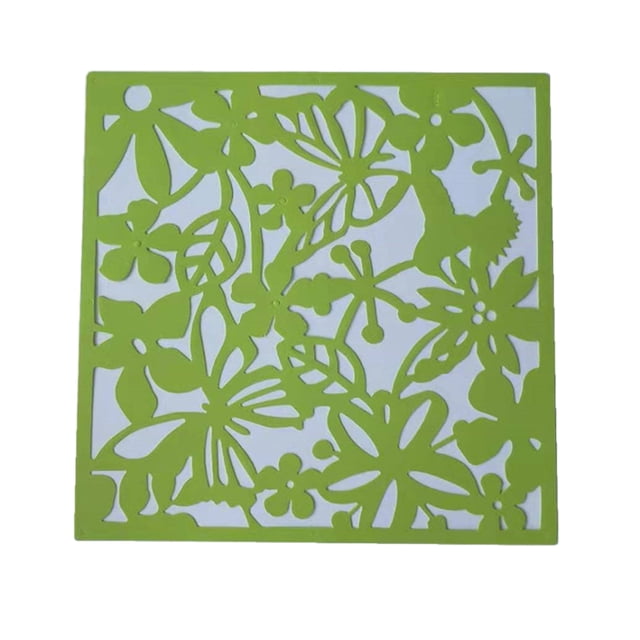ZheElen 4piece Lightweight Hanging Divider Screens For Versatile Space Foldable Green Butterflies 1Set