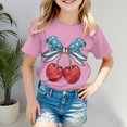 thumbnail image 2 of WEAIXIMIUNG T-Shirts Blancs pour Enfants Filles T-Shirt à Manches Courtes d'Été Col Rond T-Shirt Coupe Décontractée T-Shirts Basiques, 2 of 4