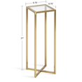 thumbnail image 4 of Kate and Laurel Jaspur Square Metal End Table, 7x7x21, Gold, 4 of 15