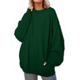 thumbnail image 2 of 2023 Chandail en Molleton Mode pour Femmes 50 % de Réduction Liquidation Mode Décontractée Manches Longues Dames Ample Poche Long Chandails en Molleton Sans Capuche Hauts Blouse, 2 of 7