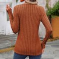 thumbnail image 4 of Timegard Blouse pour Femmes à Manches Longues, Côtelée, Col Rond, Hauts à Boutons, Automne Hiver, Tunique Décontractée et Confortable, 4 of 7