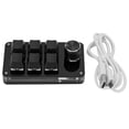 thumbnail image 1 of Mini Clavier, Clavier Mécanique à une Main Résistant à la Poussière et à Haute Résistance, Portable, Fonctionnement Simple, Résistant à l'Usure avec Bouton pour Laboratoire pour Bureau Noir Blanc, Noir Mat, 1 of 8