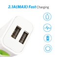 thumbnail image 2 of 2A Quick Charging Dual USB Ports LED Poratble plug ; LED Universal Phone Home Office Charger US Plug, 2 of 9