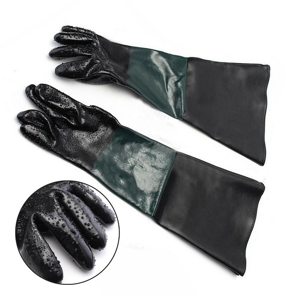 Sandblasting Gloves 23.6×11.8Inch Work Gloves for Sandblaster Sand Blast Cabinet