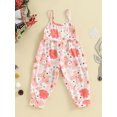 thumbnail image 2 of Gupgi Kid Girls Christmas Jumpsuits Candy Flower Print Sleeveless Strap Romper Pants, 2 of 9