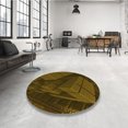 thumbnail image 4 of Ahgly Company Tapis d'Intérieur Lavable en Machine Carré Transitionnel Noir Brun, 8 Pieds Carré, 4 of 7