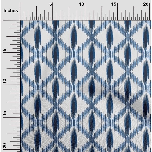 oneOone Viscose Chiffon Fabric Diamond Ikat Decor Fabric Printed BTY 42 Inch Wide
