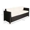thumbnail image 3 of Outsunny Deluxe 3 Seat Rattan Sofa, 3 of 10