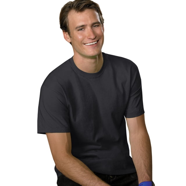 Hanes T-shirt à Manches Courtes pour Hommes 5,2 oz, L, Noir