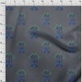 thumbnail image 3 of oneOone Cotton Poplin Fabric Leaves|Bird & Floral Block Printed Fabric 1 Yard 42 Inch Wide, 3 of 4