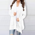 thumbnail image 1 of RXIRUCGD Blouse Cardigan Décontractée à Manches Longues Unie pour Femme, Blanc, Taille : 2TG, 1 of 6