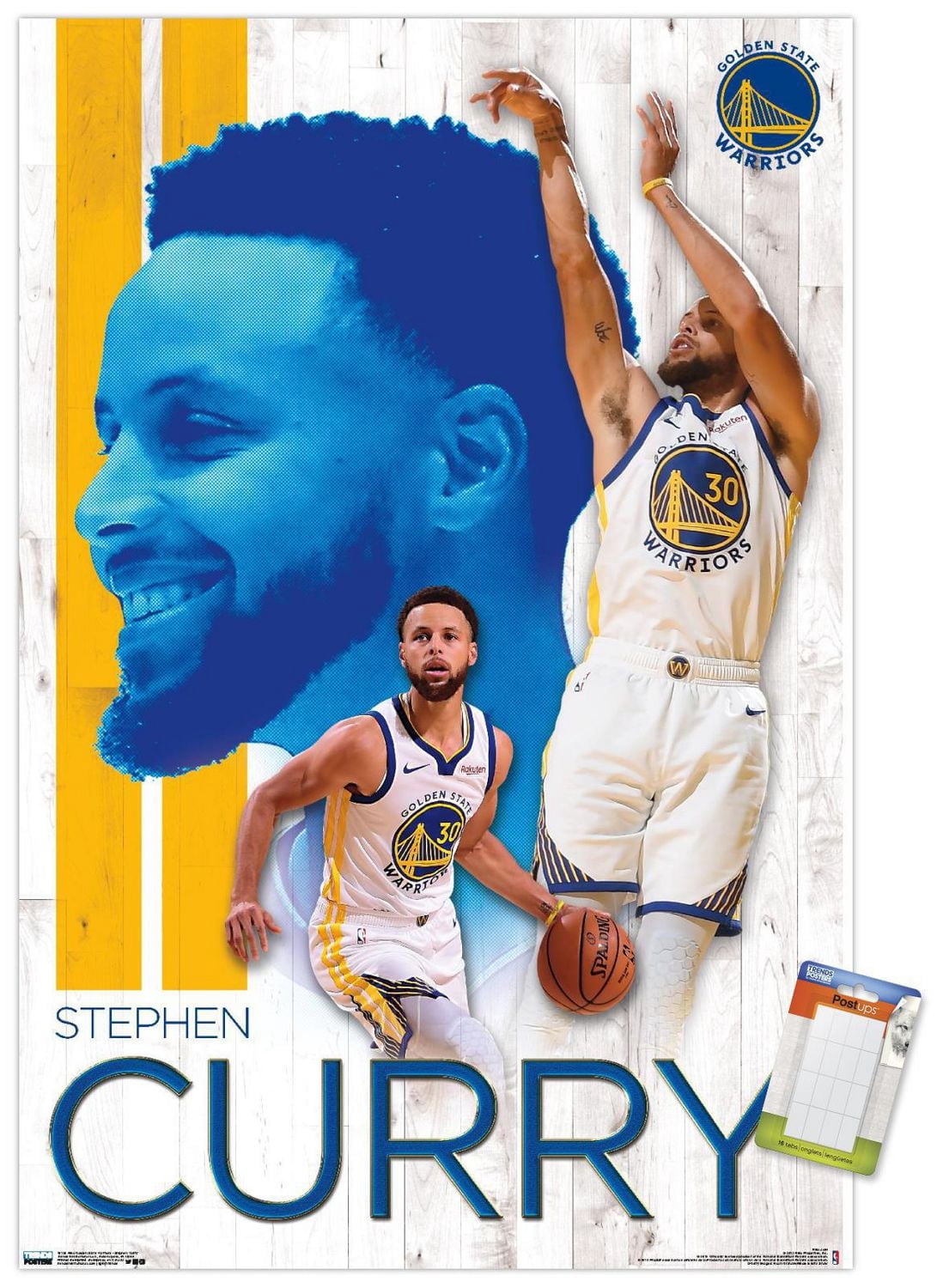 NBA Golden State Warriors - Stephen Curry 19 Wall Poster