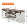 thumbnail image 4 of WAMPAT Farmhouse Sliding Barn Door TV Stand for 65" Flat Screen，59 Inch, 4 of 6
