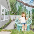 thumbnail image 3 of Gymax Hammock Chair Hanging Cotton Rope Macrame Swing Chair Indoor Outdoor Turquoise, 3 of 8