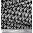 thumbnail image 3 of Soimoi Modal Satin Fabric Leaves & Floral Block Printed Fabric 1 Yard 42 Inch Wide, 3 of 3