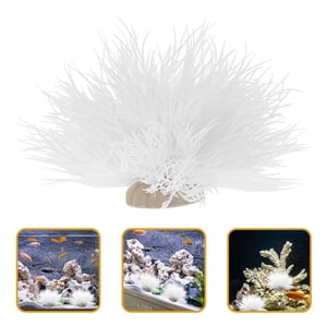 Décorations de réservoir de poisson,Aquarium artificiel blanc ornements de corail Plantes de corail décor de récif de corail pour les accessoires de réservoir