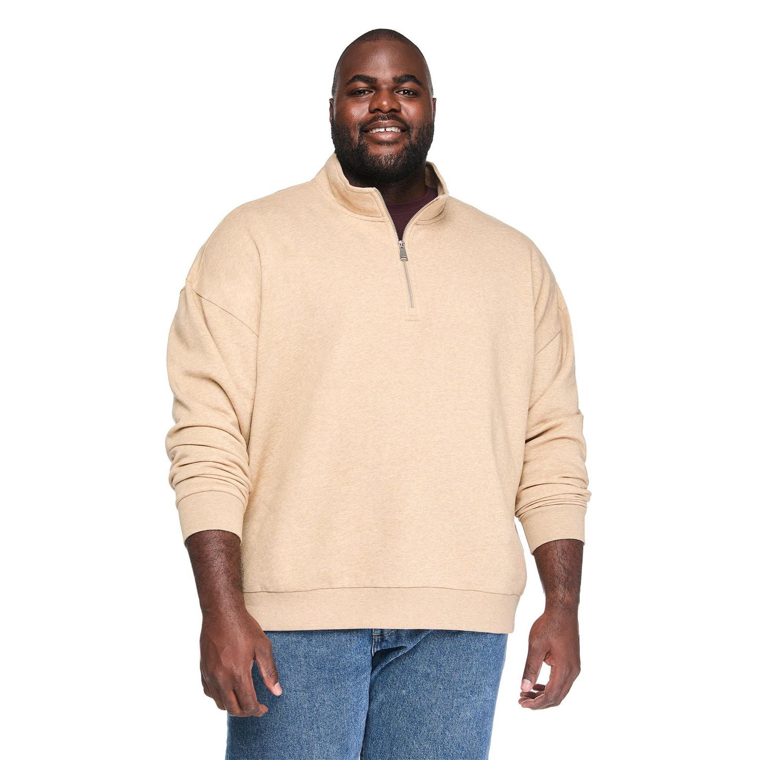 Coton ouaté à fermeture éclair 1/4 George Plus pour hommes