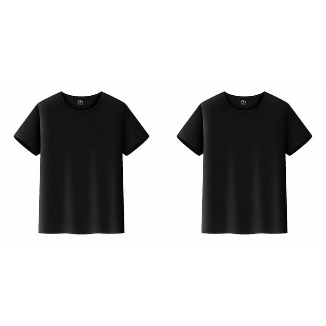 (Lot de 2) 2025 T-Shirts Courts Garçons Thermique Manches Longues Haut Uni T-Shirts Thermiques pour Garçons Garçon & UniSmall Place Tout-Petit Enfants Col Rond Thermique