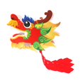 thumbnail image 2 of Handmade Paper Dragon DIY Material s Props Children's Toys Ornament Practical red 45x36cm, 2 of 7
