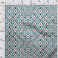 thumbnail image 2 of oneOone Cotton Poplin Fabric Diamond & Circle Block Printed Craft Fabric BTY 42 Inch Wide, 2 of 4