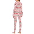thumbnail image 4 of Ensemble de Pyjamas pour Femmes Manches Longues Noël Flocon de Neige Doux Imprimé Vêtements de Maison, 4 of 9