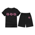 thumbnail image 4 of Zecgelong T-Shirt à Col Rond Imprimé à Manches Courtes pour Enfants pour Garçons et Filles Ensembles de Sport pour Filles, 4 of 4