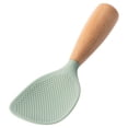 thumbnail image 1 of ZZHZGZ Canada Clearance Sale Cuillère à Riz en Silicone de Qualité Alimentaire à Manche en Bois, Antiadhésive, Résistante à la Chaleur, Cuillère de Service pour Riz, Cuillère pour Cuiseur à Riz Domestique, 1 of 3