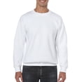 thumbnail image 1 of Gildan Mens Heavy Blend Crewneck Sweatshirt, L, White, 1 of 2