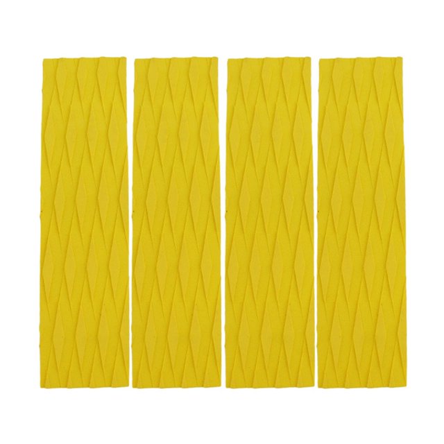 koolsoo 4Pcs Planche de Surf Traction Pads Pont Grip Tapis pour RV Canoë Stand up Paddleboard Jaune