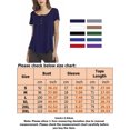 thumbnail image 4 of Innerwin T-Shirt Couleur Unie Hauts pour Femmes Été Manches Courtes T-Shirt Mode Rouge TTG, 4 of 4
