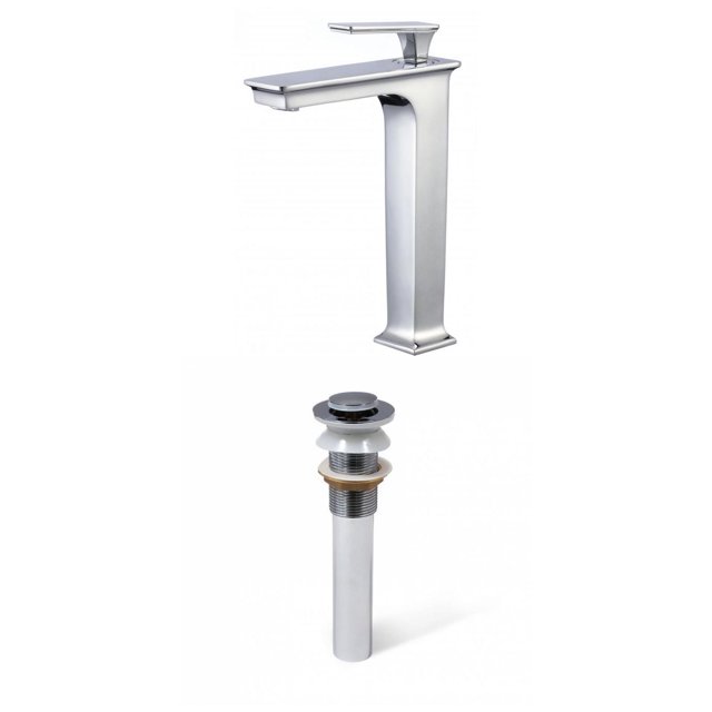 American Imaginations AI-33701 Deck Mount CUPC Approved Lead Free Brass Faucet Set In Chrome Color - Drain Incl.