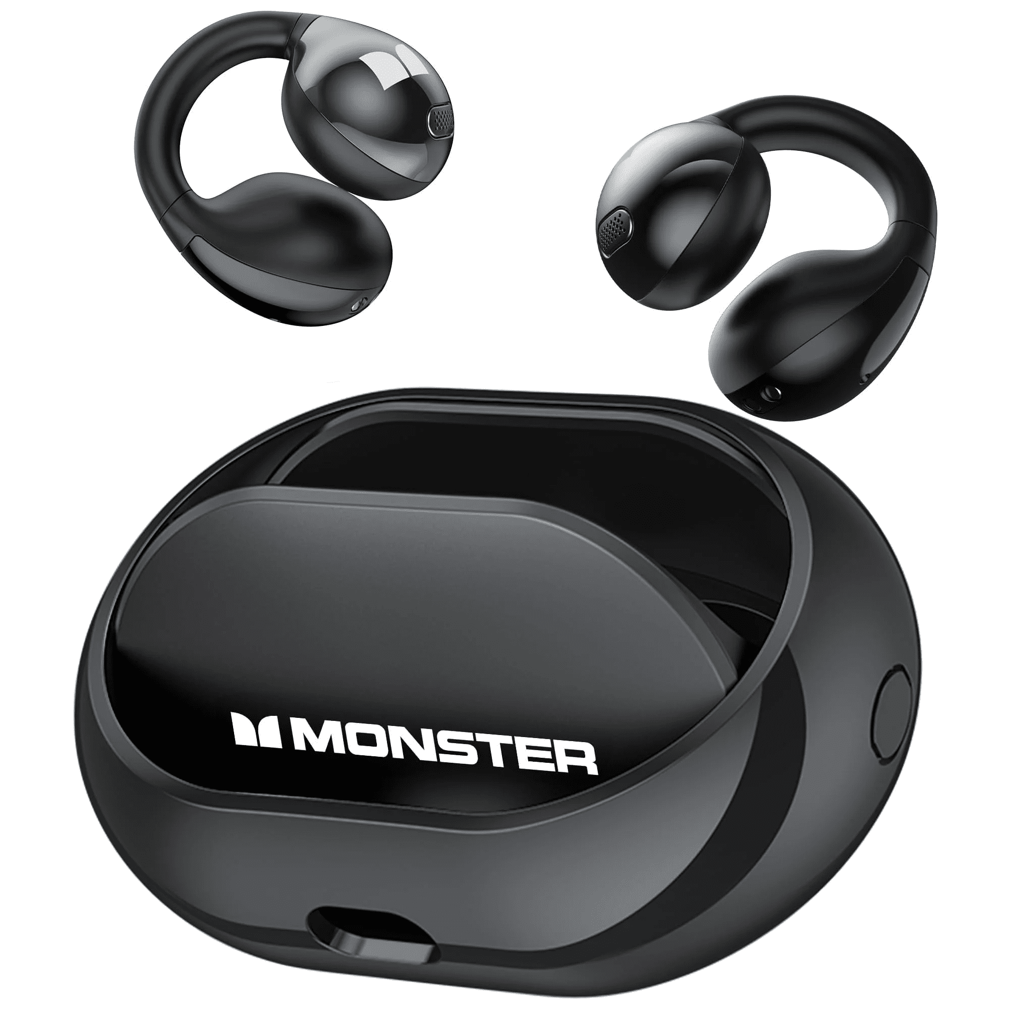 Refurbished Monster MH22185 Bone Conduction Ear Clip Bluetooth 5.4 Wireless Earphone, E31-Black