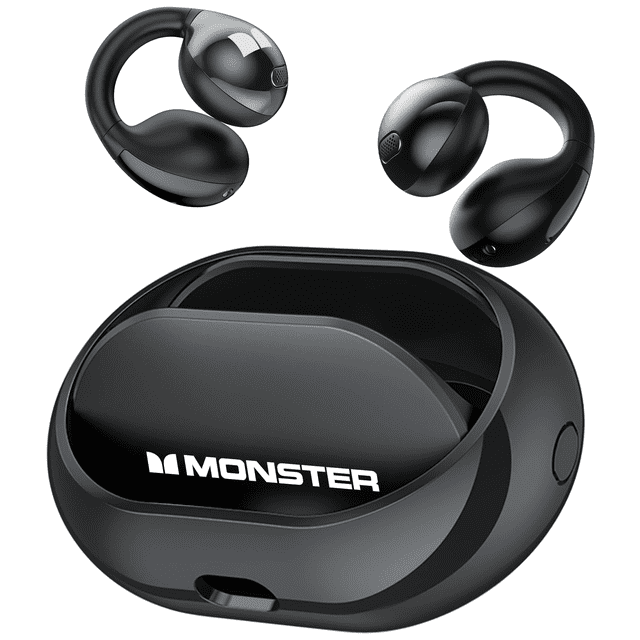 Refurbished Monster MH22185 Bone Conduction Ear Clip Bluetooth 5.4 Wireless Earphone, E31-Black