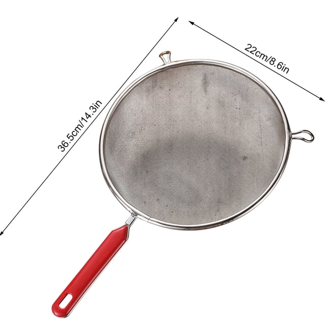 Flour for Baking,Stainless Steel Double Ear Handheld Filter Sieve Flour Sieve Baking Gadget,Stainless Steel Mesh