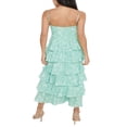 thumbnail image 4 of Women Bodycon Dress Ruffles Sleeveless Cami Split Dresses Summer Casual Beach Party, 4 of 5